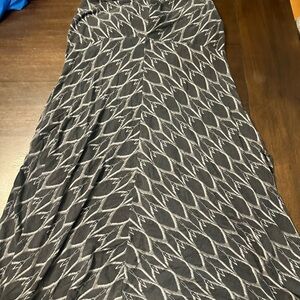 The North Face Black and White Asymmetrical Maxi Dress